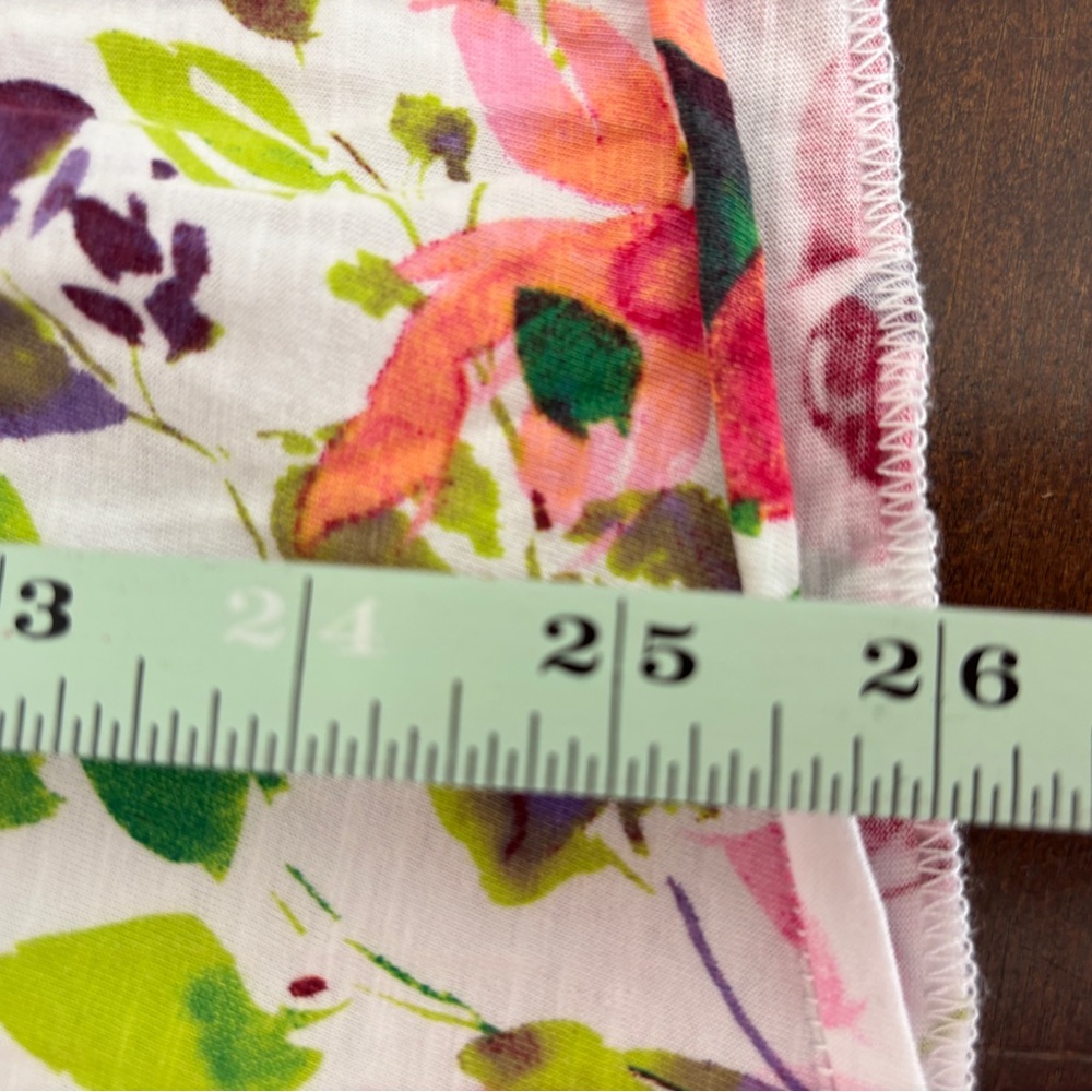Westport XL Floral Blouse Pink Watercolor Print Short Sleeve Flowy - Picture 6 of 6